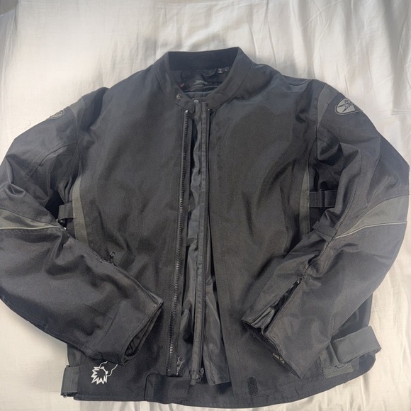 Joe Rocket Velocity Large Black Mesh Motorcycle‎ Riding Jacket Armored Safety